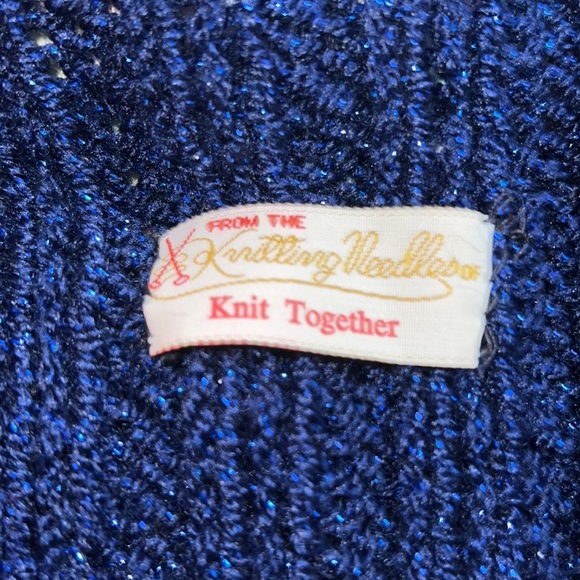 Vintage Knitting Needles Fuzzy Textured Open Front Short Sleeve Knitted … - Picture 6 of 6